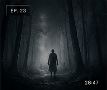 Shadowy forest figure